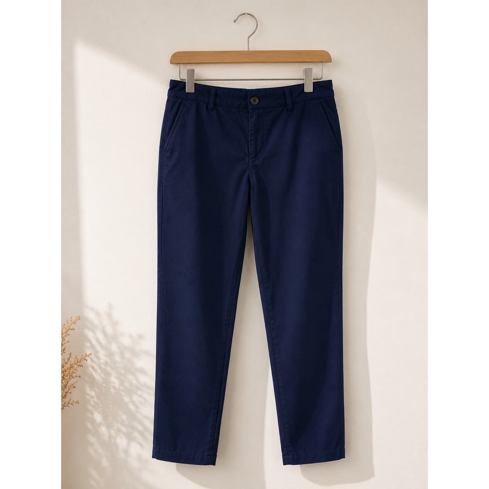 Talbots The Weekend Chino Navy Blue Petite Stretch Pants 10P BD1024